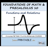 Foundations of Math and Precalculus 10: Unit 4 - Functions