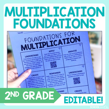 Preview of Foundations of Multiplication 2nd Grade Math Choice Board - Extension Activities