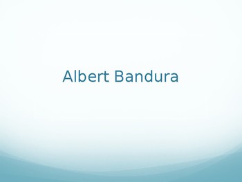 Preview of Founders of Psychology: Albert Bandura