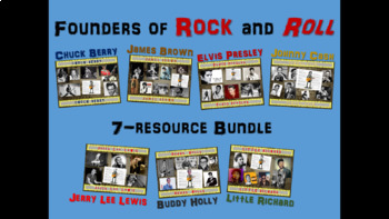 Preview of Founders of Rock & Roll Bundle Elvis-Cash-Brown-Holly-Berry-Lewis-Little Richard