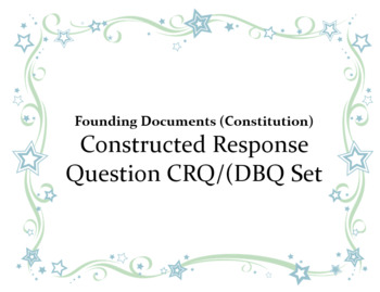 Preview of Founding Documents (Constitution) - Constructed Response Question CRQ/(DBQ Set