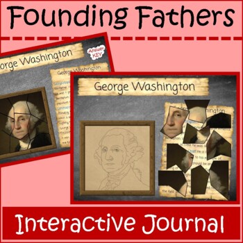 Preview of Founding Fathers Activities Interactive Journal Distance Learning Puzzles