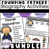 Founding Fathers Biography Activities Bundle - Thomas Jeff