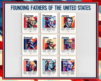 Preview of Founding Fathers Bulletin Board Set | US Government Posters | Constitution Set