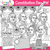 Founding Fathers Clipart Images: Constitution Day Black & 