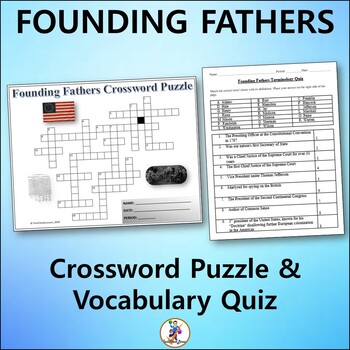 Preview of Founding Fathers Crossword & Vocabulary Quiz