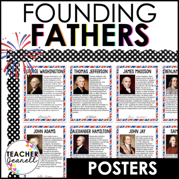 Preview of Founding Fathers Posters | Independence Day Bulletin Board | 4th of July Posters