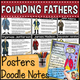 Founding Fathers Presentation Posters & Doodle Notes
