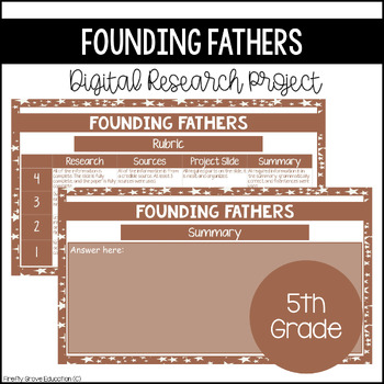 Preview of Founding Fathers Research | 5th - 8th | Printable & Digital