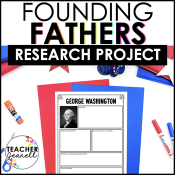 Preview of Founding Fathers Research | Independence Day Bulletin Board Graphic Organizers
