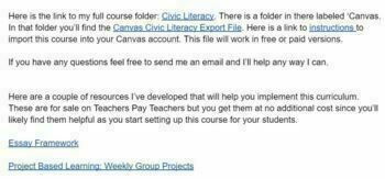 Preview of Founding Principles of the U.S. Civic Literacy Canvas Course + Resource Folder