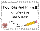 Fountas & Pinnell 50 Word Roll & Read