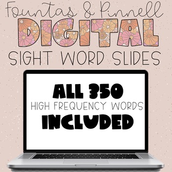 Preview of Fountas & Pinnell Digital Sight Word Slides - ALL Lists