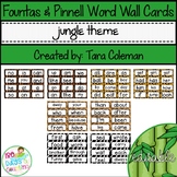 Fountas & Pinnell Editable Word Wall Cards (jungle theme)