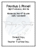 Fountas & Pinnell K-5 High Frequency Words (Teacher & Stud