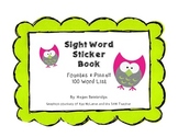 Fountas & Pinnell Sight Word Sticker Book (100 Words)