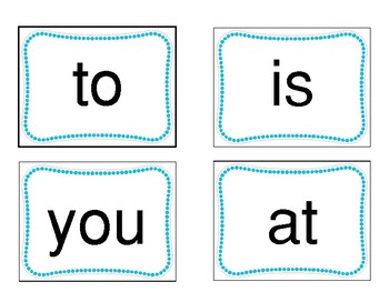 Fountas and Pinnell 25 Sight Word Flash Cards with Data Sheets | TpT