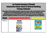 Fountas and Pinnell First Grade IRA and SR Pacing Calendar