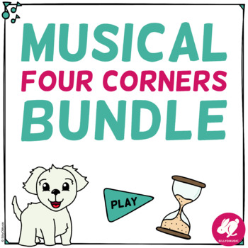 Preview of 4 Corners Music Theory Classroom Games - BIG Bundle: Rhythm, Notes, Solfege...