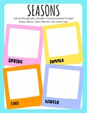 Four (4) Seasons Cut, Sort, Match, Glue Activity CUTE! & F