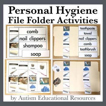 Personal Hygiene File Folder Activities - Picture & Word Match | TpT
