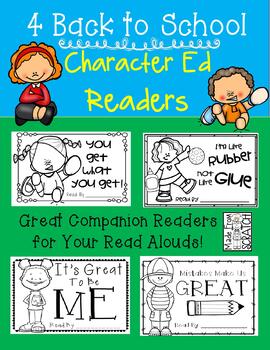 Preview of Four Back to School Character Building Books for Young Readers