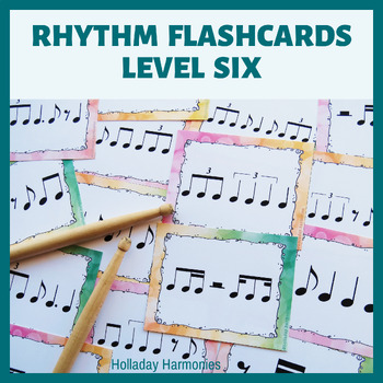 Preview of Four Beat Rhythm Flashcards Level Six - Triplets, Dotted Eighth and Sixteenth