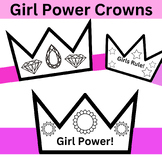 Four Birthday Party Crowns: Girls Rule, Girl Power, Prince