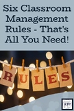 Six Classroom Management Rules - That's All You Need!