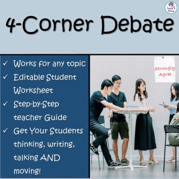 Preview of Four-Corner Debate Template & Teacher Guide