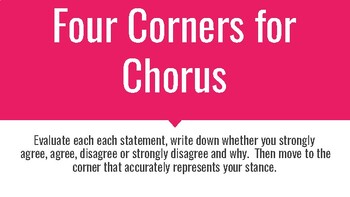 Preview of Four Corner for Chorus