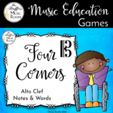 Four Corners Alto Clef Note Names and Words