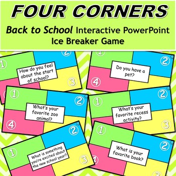 Four Corners Back To School Ice Breaker Activity by ...