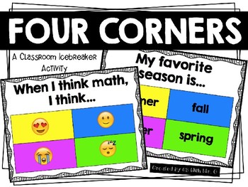 Four Corners Classroom Icebreaker by 6B with Ms G | TpT