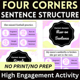 Four Corners Digital Activity / Game : Sentence Structure 