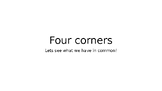 Four Corners Game Editable