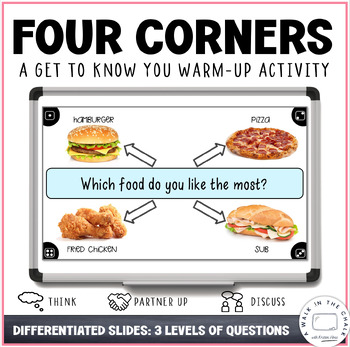 Getting To Know You Four Corners Game Esl Back To School By Kristen Vibas