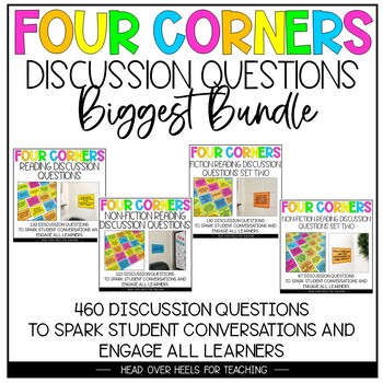 Preview of Four Corners Reading Discussion Questions Fiction and Non-Fiction Biggest Bundle