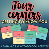 Four Corners back to school getting-to-know you activity