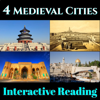 Preview of Four Crucial Medieval Cities - Interactive Reading - Short Writing Prompts