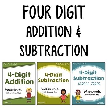 add subtract 4 digit numbers regroup across zeroes math intervention 3rd grade