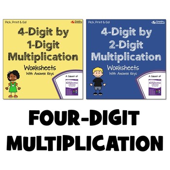 multiplying 4 digit numbers multiplication centers 5th grade practice sheets