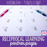 Four Digit by One Digit Multiplication Practice Partner Pages