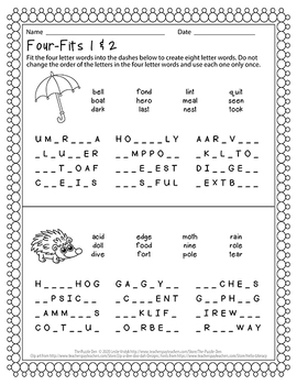 four fits 1 8 free printable puzzles by the puzzle den tpt