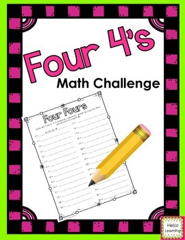 Preview of Four Fours Math Challenge