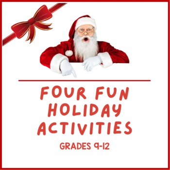 Preview of Four Fun Holiday Activities | Print and Easel™
