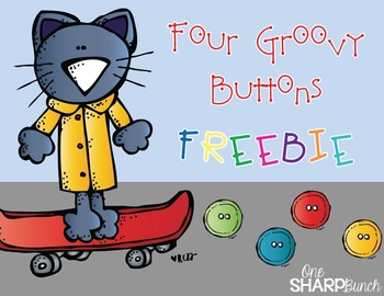Preview of Four Groovy Buttons FREEBIE