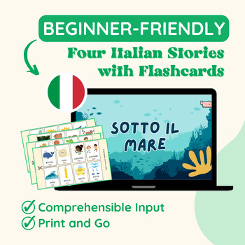 Preview of Four Italian Stories with Flashcards Bundle