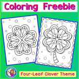 Four-Leaf Clover Coloring Freebie