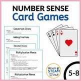 Four Number Sense Card Games - Fractions, Decimals & Percent
